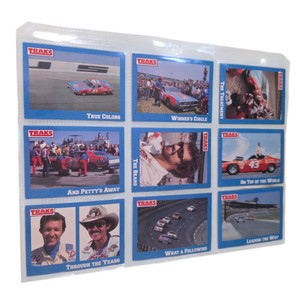 Approx. 50 Richard Petty No. 43 STP NASCAR Traks Trading Cards with Pages