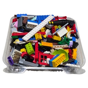 Approx. 1 lb 2 oz Assorted LEGO & Compatible Building Bricks, Plates, Wheels & Parts