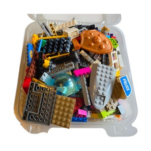 Approx. 1 lb 2.0 oz Assorted LEGO Building Bricks, Plates, Police Parts & Specialty Pieces