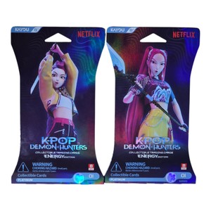 Lot of 2 KAYOU Netflix K-Pop Demon Hunters Energy Edition Trading Card Packs  8 Cards Each