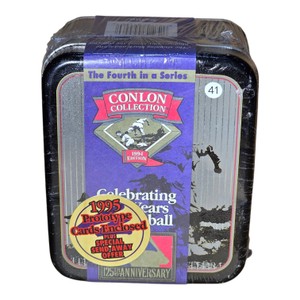 1994 Megacards Conlon Collection 330-Card Baseball Set Tin  Sealed with 1995 Prototype Cards