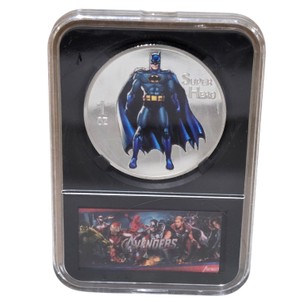 Batman 2014 Colorized 1 oz Round  Untested  As Found