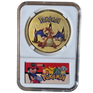 Pokmon Charizard Gold-Tone Collectible CoinMedallion with Display Case