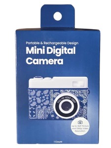 Mini Digital Camera 1080p 3MP Rechargeable Blue Bandana Print  New in Box