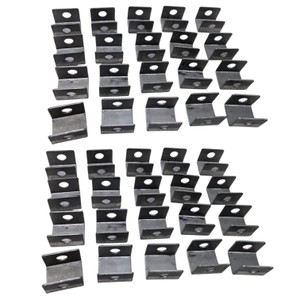 Lot of 40 Weldable Steel U Brackets with Mounting Holes  ZJ36-T20