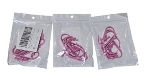 Lot of 24 Pink Screw-In Coat Hooks with 48 Matching Screws  3 Packs
