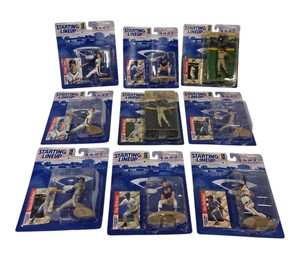 Lot of 10 Starting Lineup MLB Figures 1995-1998 Griffey Ripken A-Rod Maddux Manny