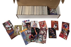 Large Mixed 1990s Sports Trading Card Lot Baseball Football Basketball Box
