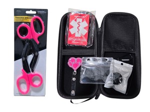 Medical Accessories Lot  Madison Supply Trauma Shears 2-Pack & Stethoscope Case Kit