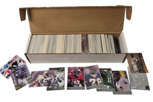 Unsearched Sports Card Lot Vintage 1995-1998 - Mixed Football & Baseball Box