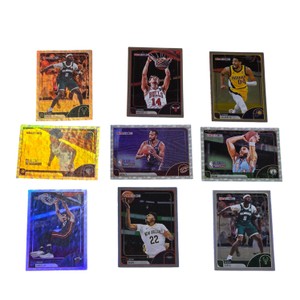 9-Card NBA Hoops Basketball Lot  Tatum, Haliburton, Mobley, Buzelis, Queen RC & Foils