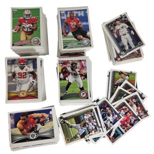 Approx. 3 lb 4 oz Topps Football & Baseball Trading Card Bulk Lot RCs Mixed Years