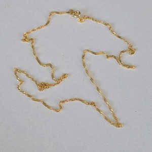 925 Sterling Silver Gold Plated Necklace  New Delicate Chain Jewelry