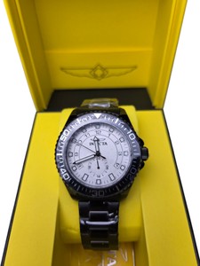 Retail Value $249.00 Invicta 50567 Mens Watch w Box - Black Bracelet Band & White Dial