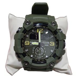 Retail Value $99.00 Invicta ACW1637-007 Activa Vextron X Green Light Dual Time Mens Watch With Box