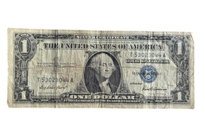 1957 $1 Blue Seal Silver Certificate Dollar Bill Series 1957