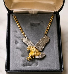 Vintage Tigre Jewelry For Men Eagle Pendant Necklace In Original Box