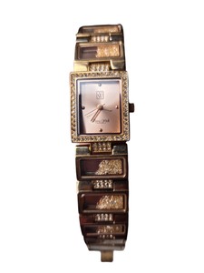 Victoria Wieck Beverly Hills Gold-Tone Rhinestone Bracelet Watch
