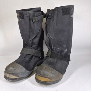 BNB Wear Black Winter Boots with Studded Soles Ice Cleats
