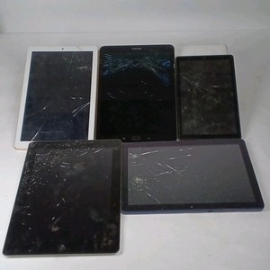 Lot of 5 Tablet Devices Apple iPad Samsung Alco and Onn