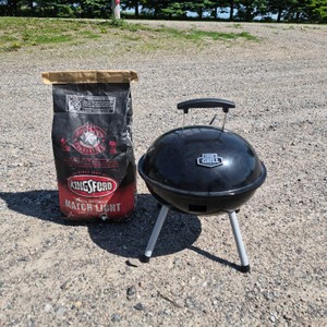 Portable Charcoal Kettle Grill with Kingsford Match Light Charcoal