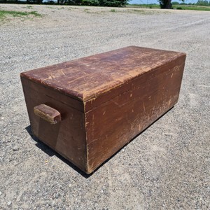Wood Storage Chest Trunk with Hinged Lid