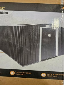 Unused 2026 LandHonor 6ft x 8ft Galvanized Apex Roof Metal Shed LHR-MS0608