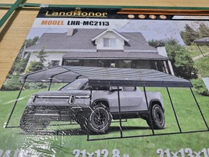 Unused 2026 LandHonor 21 x 13 Ft Metal Carport LHR-MC2113