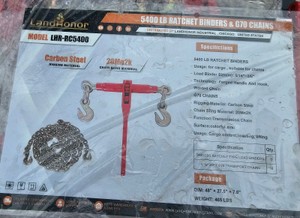 Unused 2026 LandHonor 5400 LB Ratchet Binders & 516 G70 Chains LHR-RC5400