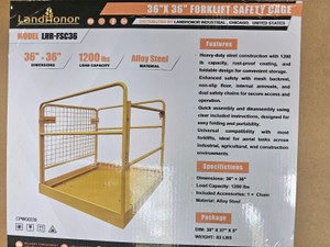 Unused 2026 LandHonor 36 X 36 Forklift Safety Cage LHR-FSC36