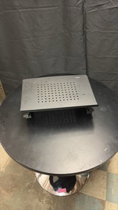 Adjustable Monitor Stand, Laptop Riser for Desk, Holds Laptops, Monitors and Printers up to 22 Pounds, Black