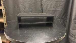 Black Wooden Laptop Stand With Underneath Shelve for Paperwork