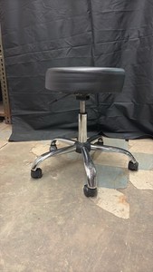 Black Cushioned Adjustable Office Stool, Great for Work, Business, Office or Clinic Setting