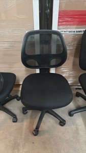 Black Office Desk Chair, Adjustable, All Caster Wheels Working
