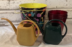 Metal Pails and Watering Cans