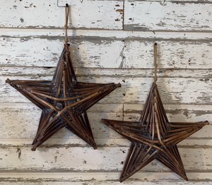 Farmhouse Style Wooden Twig Hanging Stars