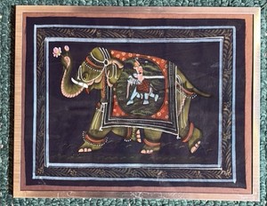 Tibetan Buddhist Mandala and Vintage style Indian painting on silk