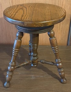 Wood Round Piano Stool