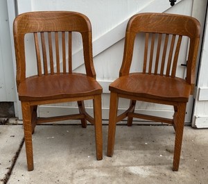 Pair of Banker or Jury Side Chairs