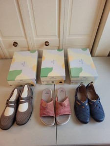 Earth Origins Womens Comfort Shoe Lot Wide Flats Slides Sizes 8-8.5