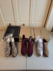Lot of Assorted Womens Ankle Boots Wide Sizes 8.5W-9W New