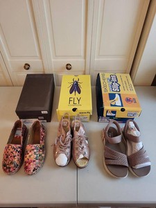 Womens Designer Shoe Lot Patricia Nash Fly London Skechers Sizes 8-9