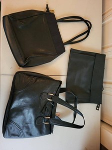 DKNY & Alfred Sung Black Handbags Tote Satchel Shoulder Bag Lot