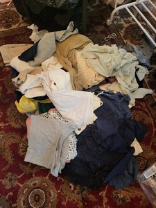 Large Bag of Assorted Womens Clothing Mixed Tops Pants Sweaters