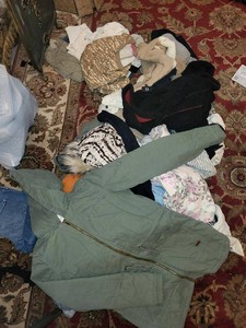 Lot of Assorted Womens Clothing Jackets Sweaters Jeans Mixed