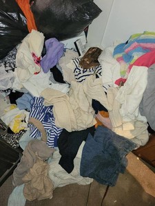Box Lot of Assorted Womens Clothing Sweaters Tops Jeans & More