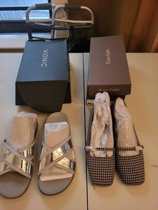Lot of Vionic Slide Sandals & Franco Sarto Tayana Flats 8 8.5