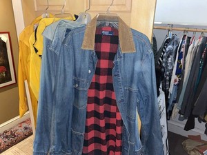 Lot Including Polo Ralph Lauren Denim Jackets Nautica Fleece Raincoat