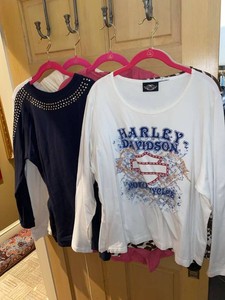 Womens Tops Lot Including Harley Davidson DG2 Studded Hooded Styles