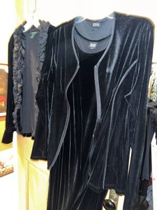 Black Velvet Eveningwear Separates Donna, Eileen Fisher, & Lauren Ralph